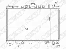 NS0004-C35, Радиатор Nissan Laurel 93-02 / Skyline 93-01 / Skyline GT-R 95-02 / Stagea 96-01