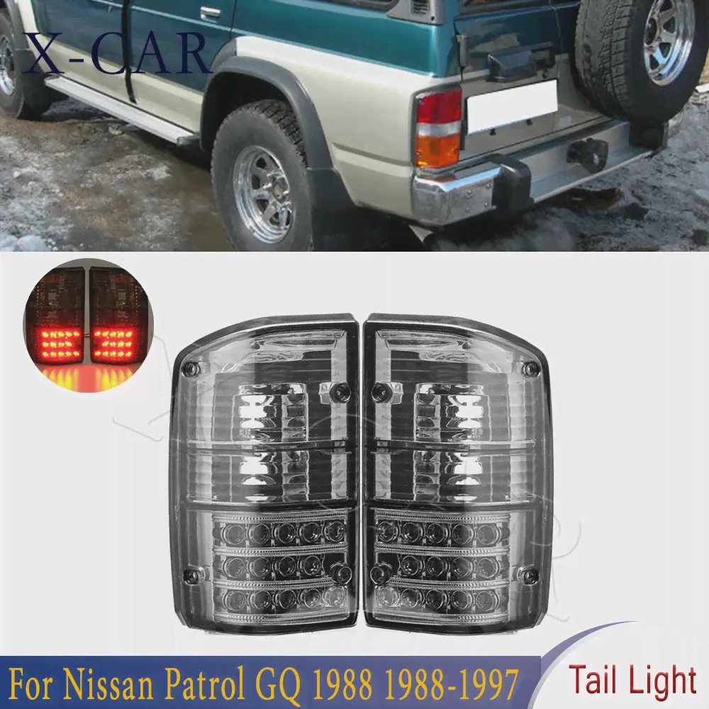X-CAR для Nissan Patrol GQ 1988 1988-1997 Красный дымчатый стоп-сигнал, противотуманный фонарь, задний фонарь, противотуманная фара, бампер, фонарь