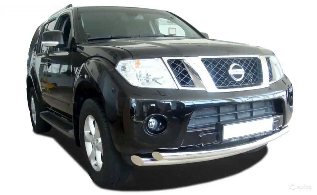 Защита переднего бампера Nissan Pathfinder R 51 в Москве-0