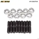 9 x турбо шпильки + гайки для Nissan Garrett ТУРБОКОМПРЕССОР T25 T28 RB26 SR20 CA18 AF CGQ178 garrett turbo