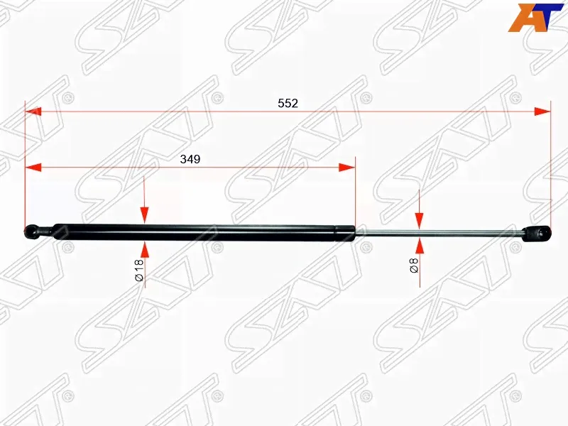 Амортизатор крышки багажника NISSAN TERRANO/PATHFINDER R50 95-02 SAT-0