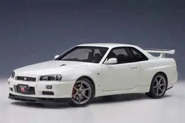 NISSAN SKYLINE GT-R R34 V-SPEC II 2001 WHITE METALLIC*