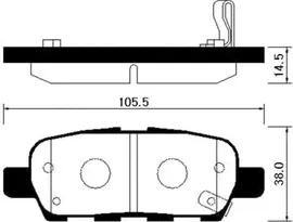 Тормозные колодки HSB задние для Nissan X-Trail T31 2007-2013. Артикул HP3007