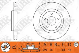 Диск тормозной передний NISSAN X-TRAIL 2.0 2007 - 2013 NISSAN X-TRAIL 2.5 2007 -
