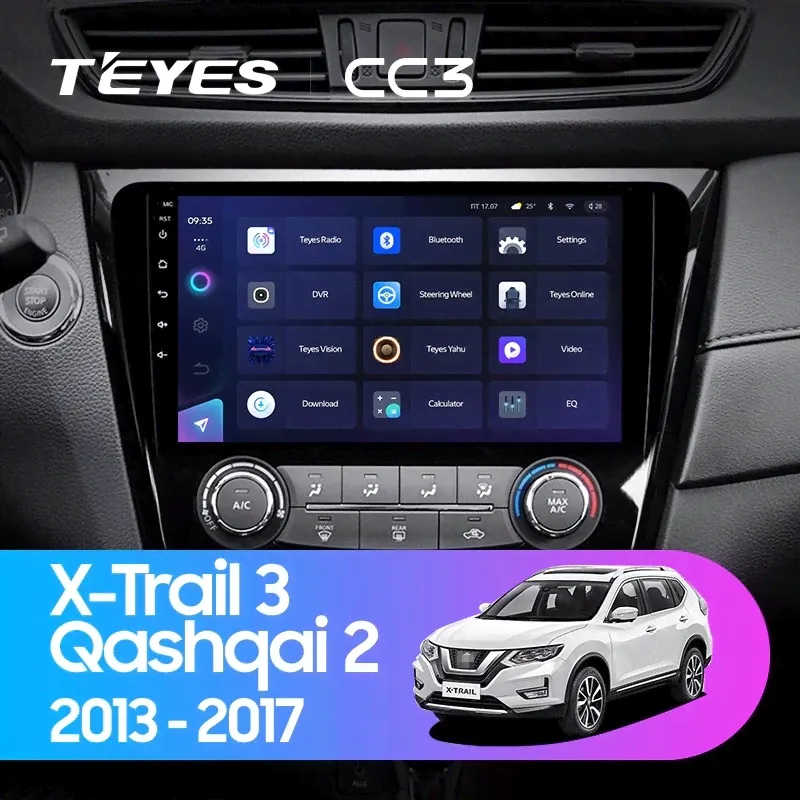 Teyes CC3 4/32 Nissan Qashqai 2 (2013-2021) F1 кондиционер Тип-C