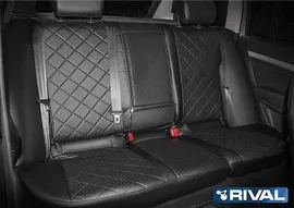 Авточехлы, Nissan X-Trail T31 (40/60) 2007-2015, экокожа, ромб