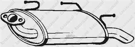 Глушитель, задняя часть NISSAN Almera N16 00-06 BOSAL