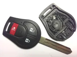 Бланк ключ NISSAN SUNNY, для установки ремоута 3 кнопки арт.KN070