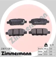 Тормозные колодки Zimmermann задние для Nissan Murano Z51 2008-2014. Артикул 23871.138.1