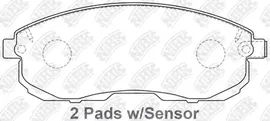 Тормозные колодки NiBK передние для Nissan Teana J31 2003-2008. Артикул PN2201S