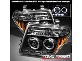 Nissan Navara 05 Оптика черная DRL