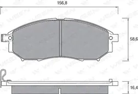 Тормозные колодки WEEN передние для Nissan Murano Z51 2008-2014. Артикул 151-2354