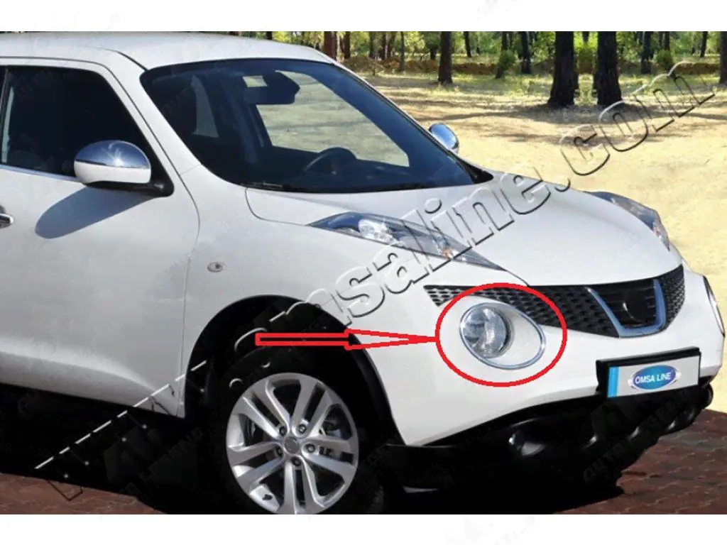 Хром кольца на фары для Nissan Juke