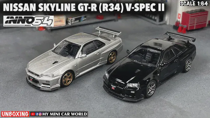 『MY MINI CAR WORLD』UNBOXING INNO64 1/64 NISSAN SKYLINE GT-R (R34) V-SPEC II