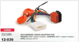 CARAV 12-036 ISO-переходник NISSAN Pathfinder, Navara, Qushqai, X-Trail c 2007г.