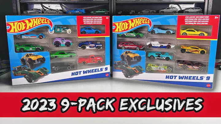 Unboxing 2023 Hot Wheels 9-Packs with Exclusive Nissan 300zx and Porsche GT3 RS