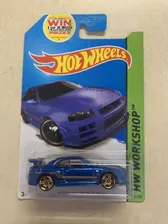 Hot Wheels 2014 HW Workshop Nissan Skyline Gt-R (R34) Blue 230/250