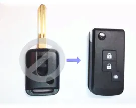 Выкидной ключ Nissan Elgrand 3 кнопки #226