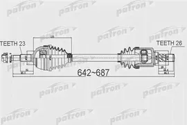 Привод левый NISSAN NOTE 1.4/1.6 06-
