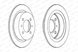 Тормозной диск Ferodo Premier задний для Nissan Sunny N14 1990-1995. Артикул DDF790