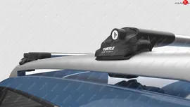 Багажник на крышу TURTLE Air 1 (на обычные рейлинги) Nissan X-trail 3 T32 (2013-2022) (серебро)