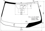 T31-L-11-CS LFW/X, Стекло лобовое (Датчик дождя) Nissan X-Trail 07-15
