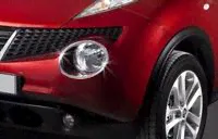 Хромированные накладки на фары для Nissan Juke