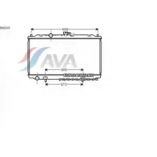 Радиатор охлаждения двигателя 690x360 1,8/2,0 +/- a/c Nissan Almera N16