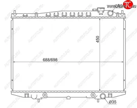 Радиатор двигателя (пластинчатый, МКПП/АКПП) SAT Nissan Datsun - X-terra 1 WD22