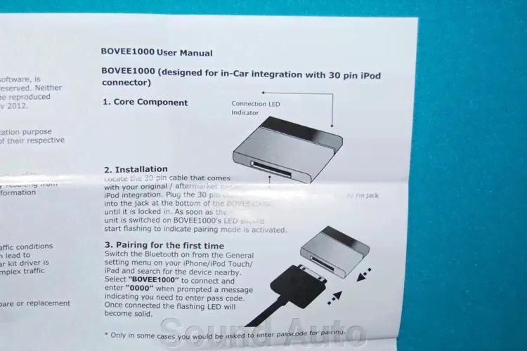 Американский автомобильный Bluetooth/A2DP адаптер Bovee WMA1000NIS Infiniti/Nissan-2