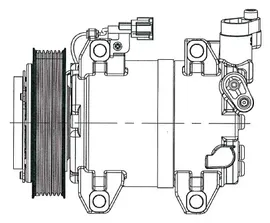Компрессор кондиционера Luzar LCAC 1451 для Nissan Pathfinder
