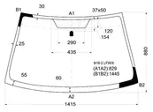 Стекло лобовое в клей NISSAN ALMERA (N16) 3 / 5D HBK 2000- / BLUEBIRD SYLPHY / SUNNY 4D 2000-2005 XYG N16-2 LFW/X