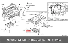 11026JA00A, Прокладка сливной пробки масляного поддона NISSAN: ALMERA, INFINITI, MURANO