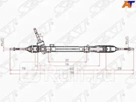 ST-48001-4BA0A - Рейка рулевая (SAT) Nissan Qashqai j11 (2013-2021)