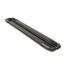 Пороги алюминиевые Rainbow Black для Nissan Qashqai 2021-2024