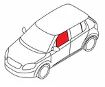 Стекло переднее дверное левое NISSAN ALMERA 4D SED