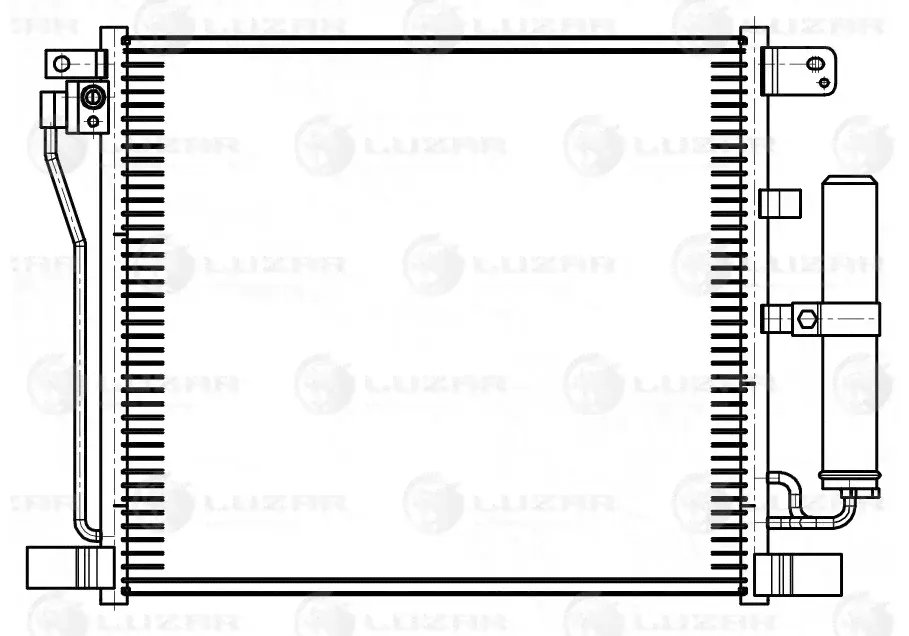 Радиатор кондиционера Nissan Juke (10-) 1.6T (LRAC 1461)