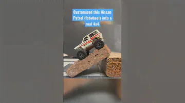 Customized this hotwheels into a real 4x4 #hotwheels #nissanpatrol