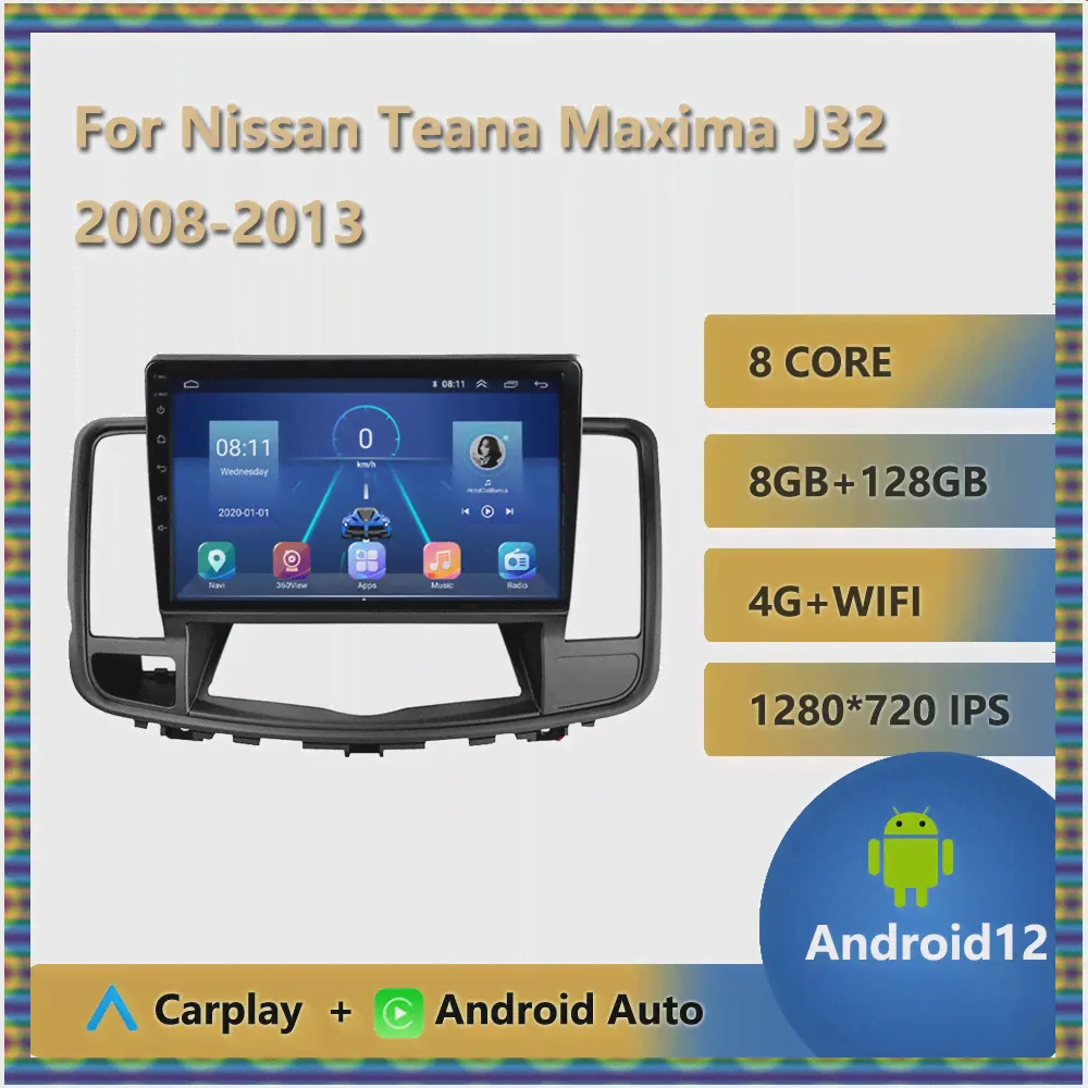 Android Auto Carplay Для Nissan Teana Maxima J32 2008-2013 Автомобильный Радио Мультимедийный Видеоплеер Стерео Навигация GPS головное устройство BT