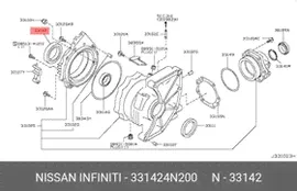 331424N200, Сальник раздаточной коробки NISSAN: Murano (Z50) 2004-2008, Murano (Z51) 2008-2016, Primera P12E 200