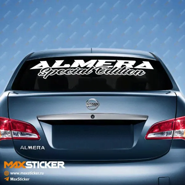 Наклейка на заднее стекло Nissan ALMERA-0