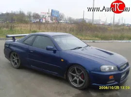 Пороги накладки GTR Nissan Skyline R34 (1999-2002) (Неокрашенные)
